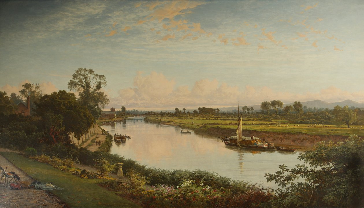 Sileä Severn-virta, 1886 tekijältä Benjamin Williams Leader
