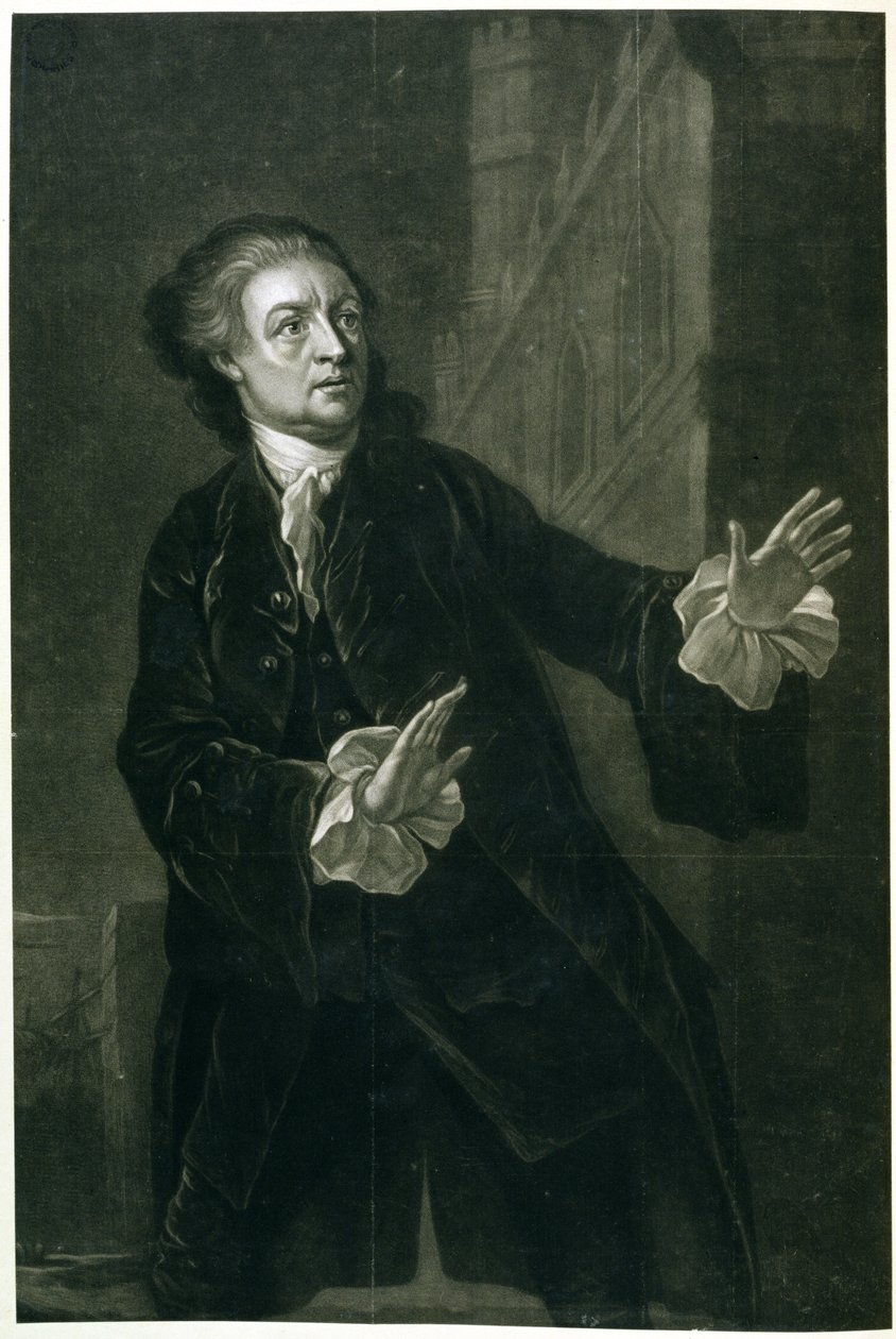David Garrick (1717-79) Hamletina tekijältä Benjamin Wilson