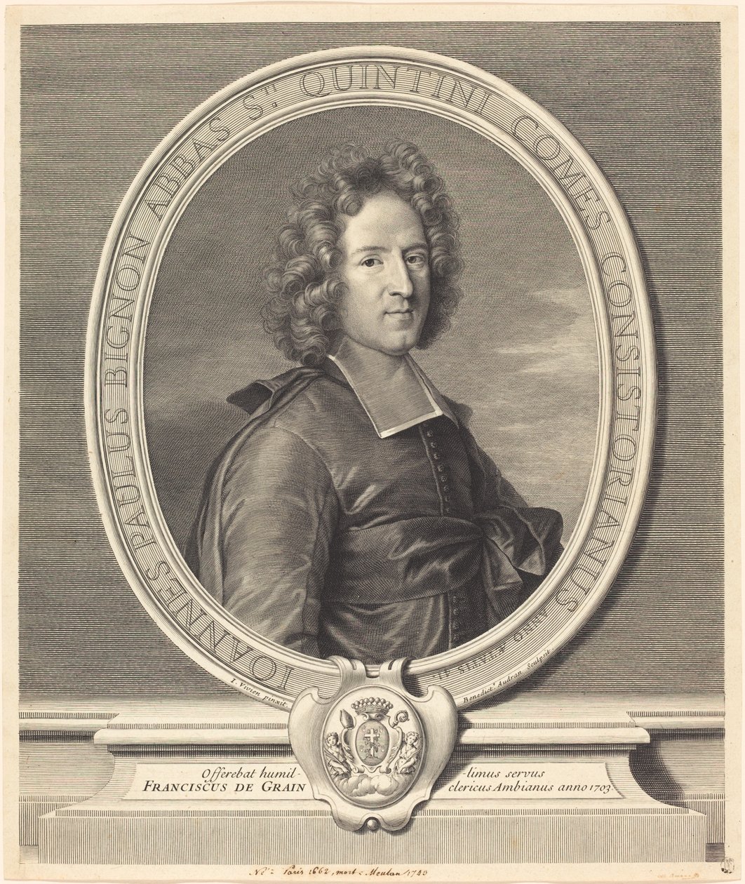 J.P. Bignon tekijältä Benoît Audran I after Joseph Vivien