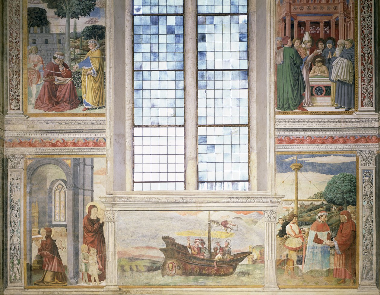 Jaksot St. Augustinuksen elämästä, 1463–1465 (katso myös 192535, 192549, 192550, 192551, 192553, 267654) tekijältä Benozzo di Lese di Sandro Gozzoli