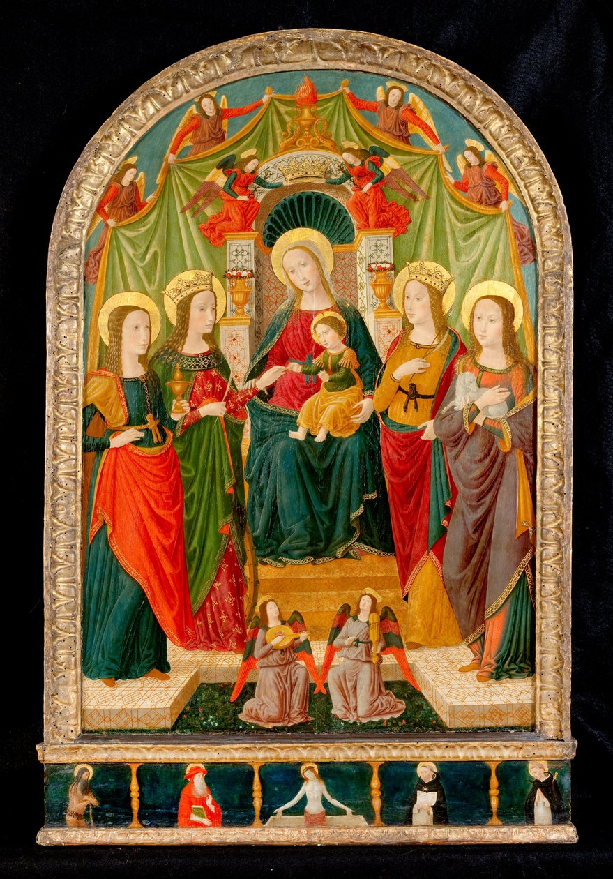 Pyhän Katariinan mystinen avioliitto tekijältä Benozzo di Lese di Sandro Gozzoli