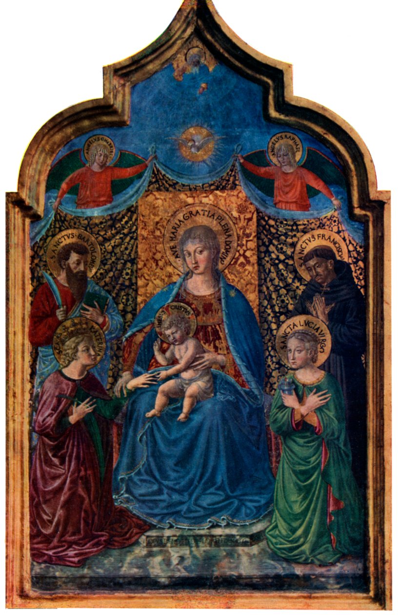 Pyhän Katariinan mystinen häät, 1466 1930. tekijältä Benozzo Gozzoli