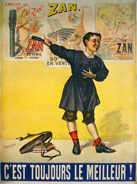 "Zan" Liquorice -mainosjuliste tekijältä Bensa Dupont