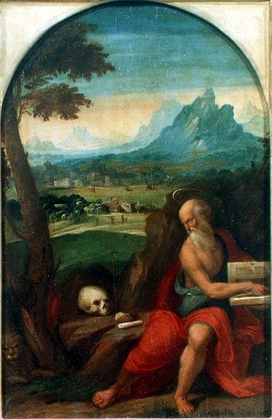 St. Jerome (paneeli) tekijältä Benvenuto Tisi da Garofalo