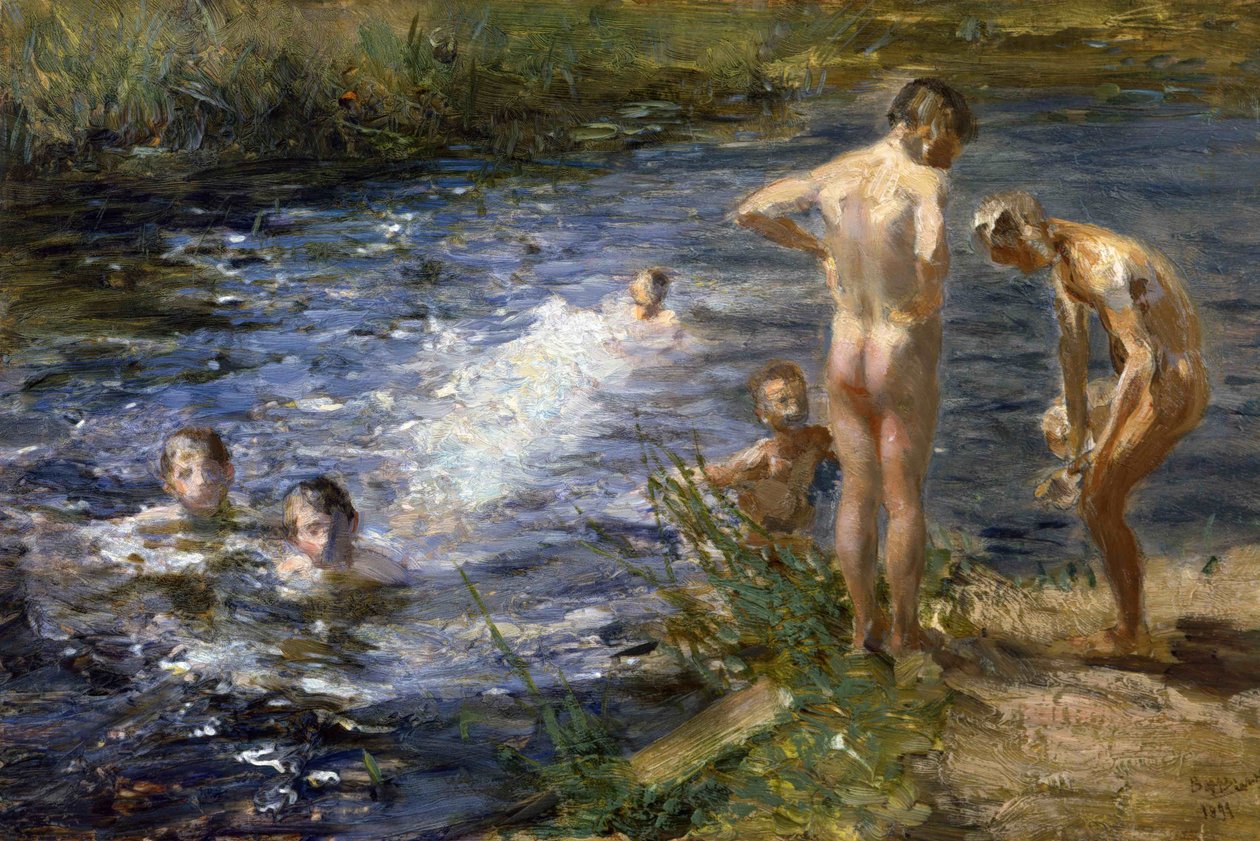 Pojat joella, 1899. tekijältä Beppe Ciardi