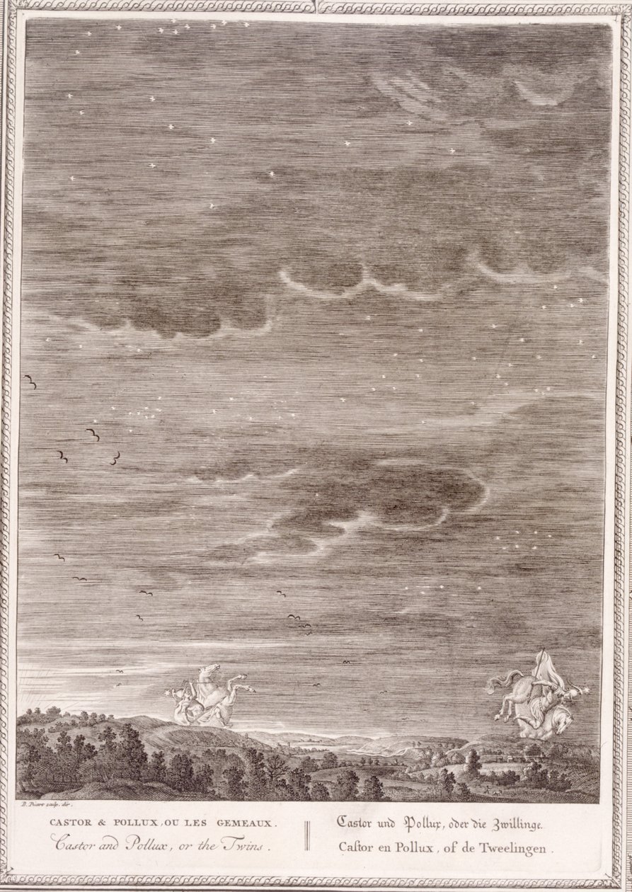 Castor ja Pollux, 1731 tekijältä Bernard Picart