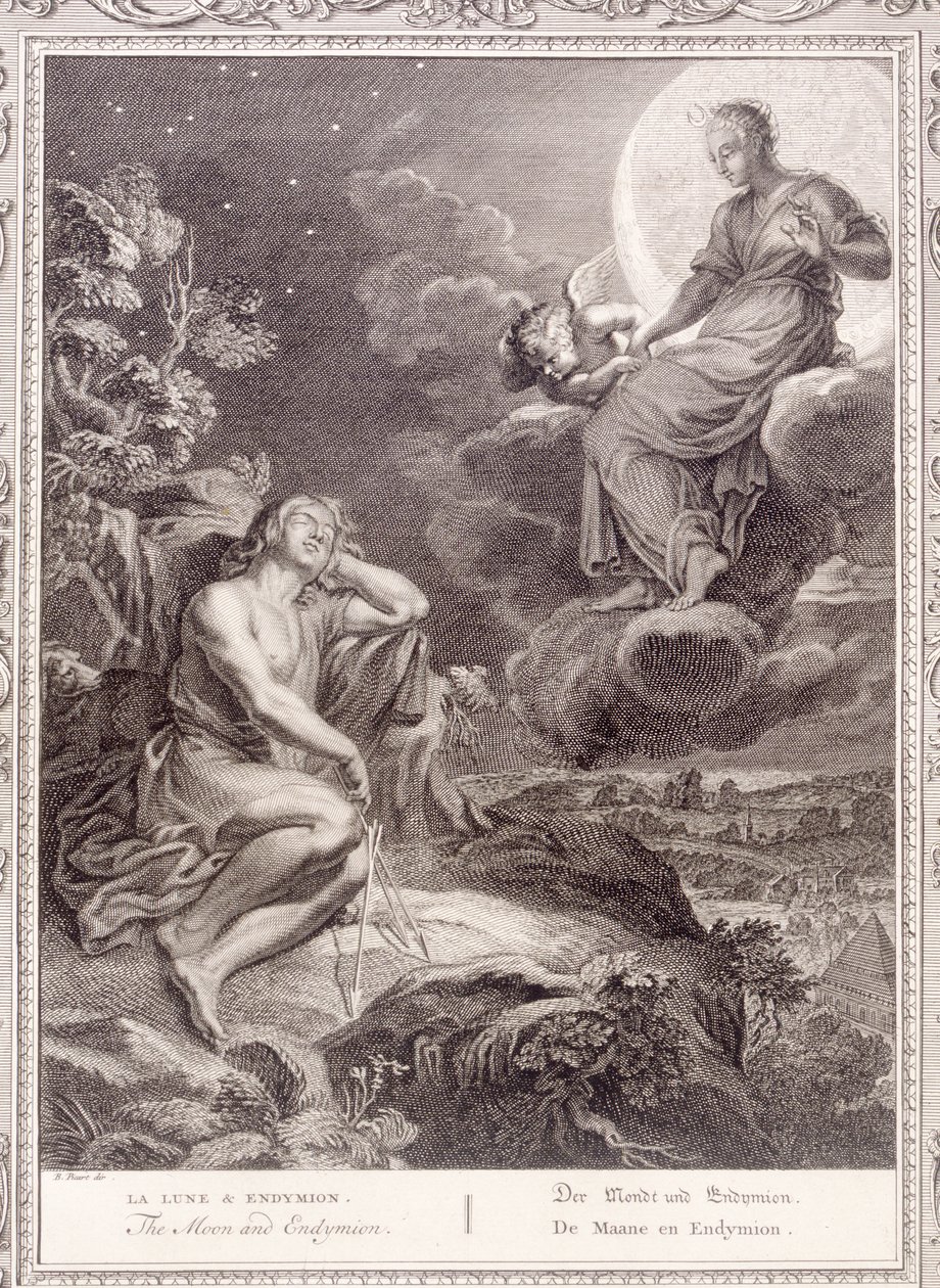 Kuu ja Endymion, 1731 tekijältä Bernard Picart