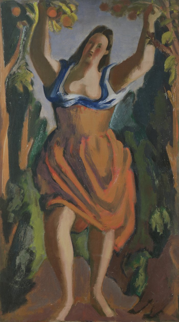 Hedelmien poiminta, n. 1940 (öljy kankaalle) tekijältä Bernard Meninsky