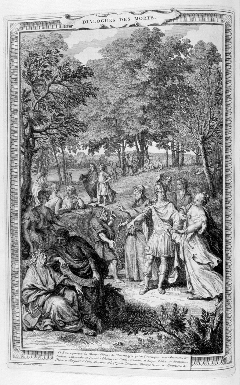 Dialogi of the Dead, 1728. tekijältä Bernard Picart