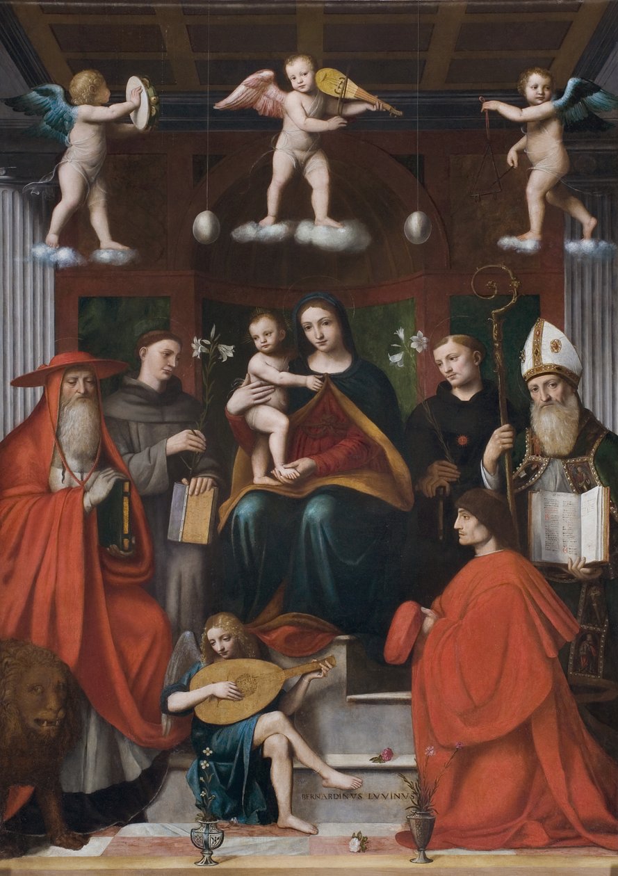 Pyhä keskustelu, Pala Raimondi, 1517-18. tekijältä Bernardino Luini