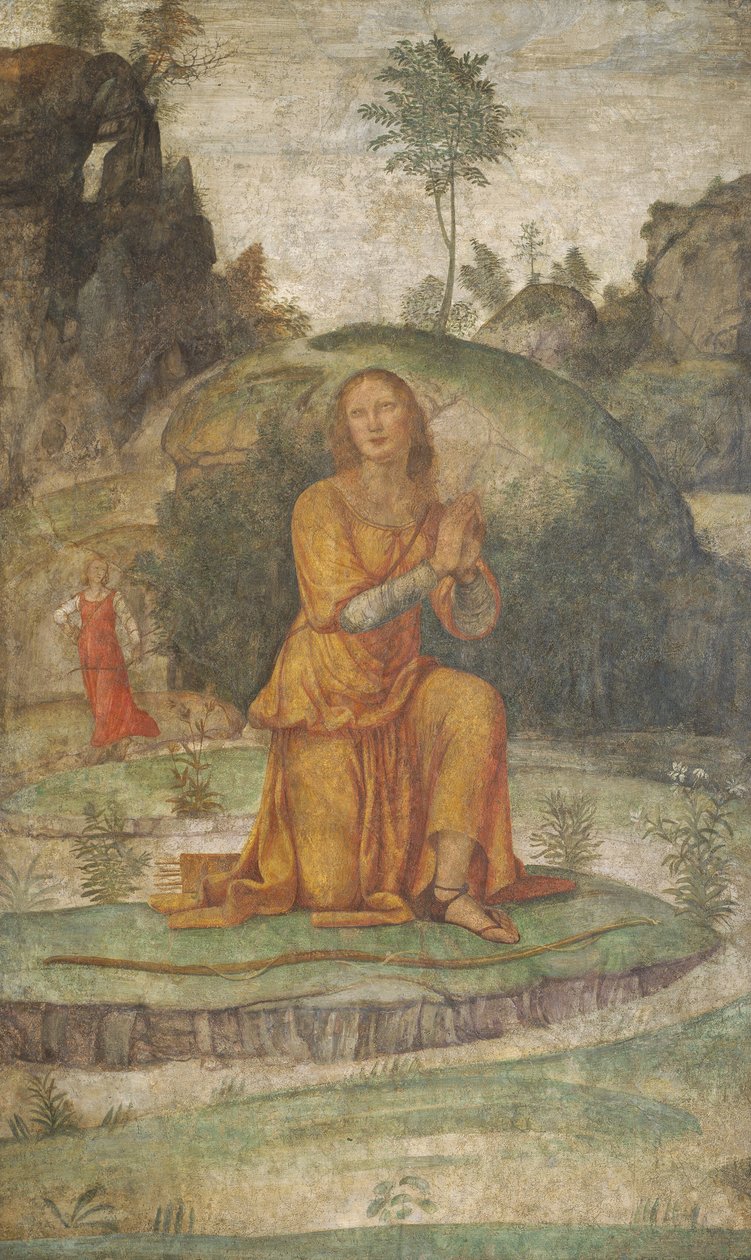 Prokriksen rukous Dianalle, n. 15201522. tekijältä Bernardino Luini