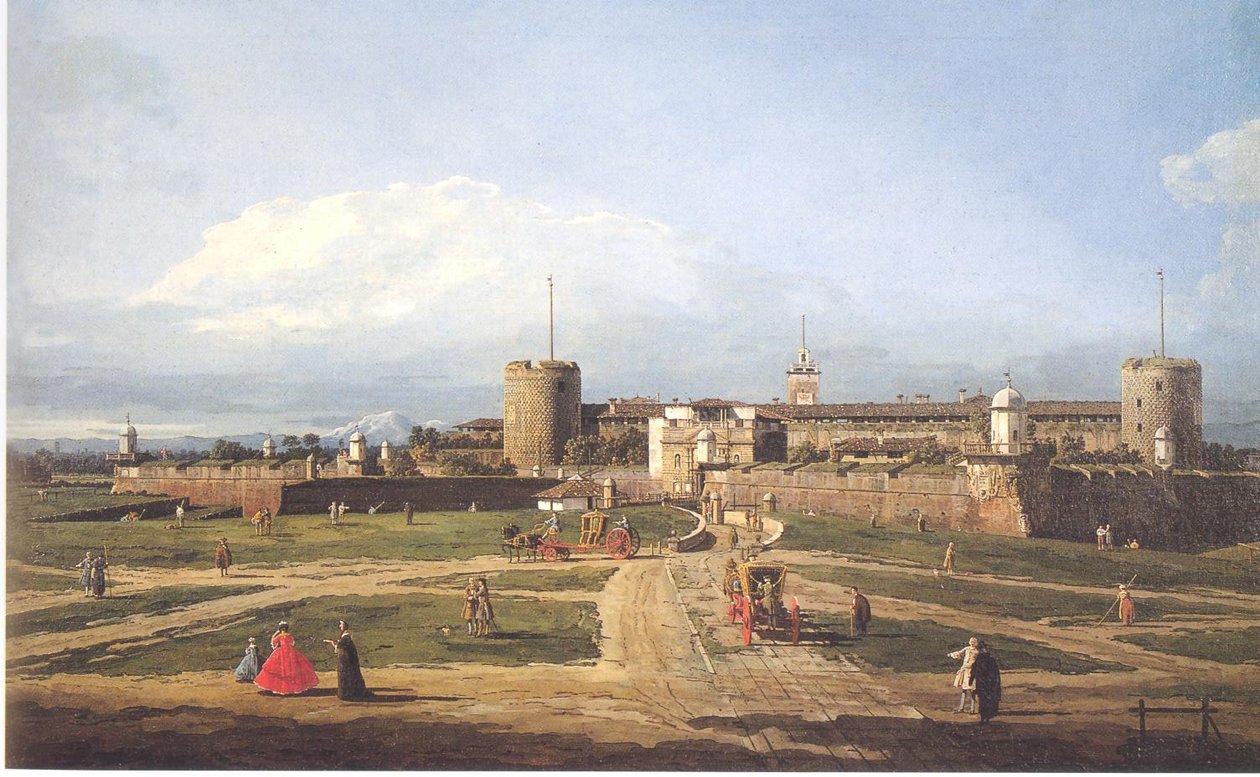 Castello Sforzesco di Milano tekijältä Bernardo Bellotto