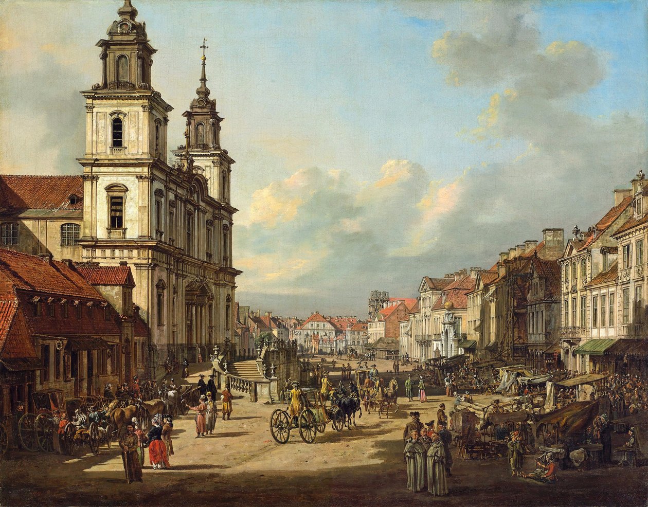 Pyhän Ristin kirkko Varsovassa tekijältä Bernardo Bellotto