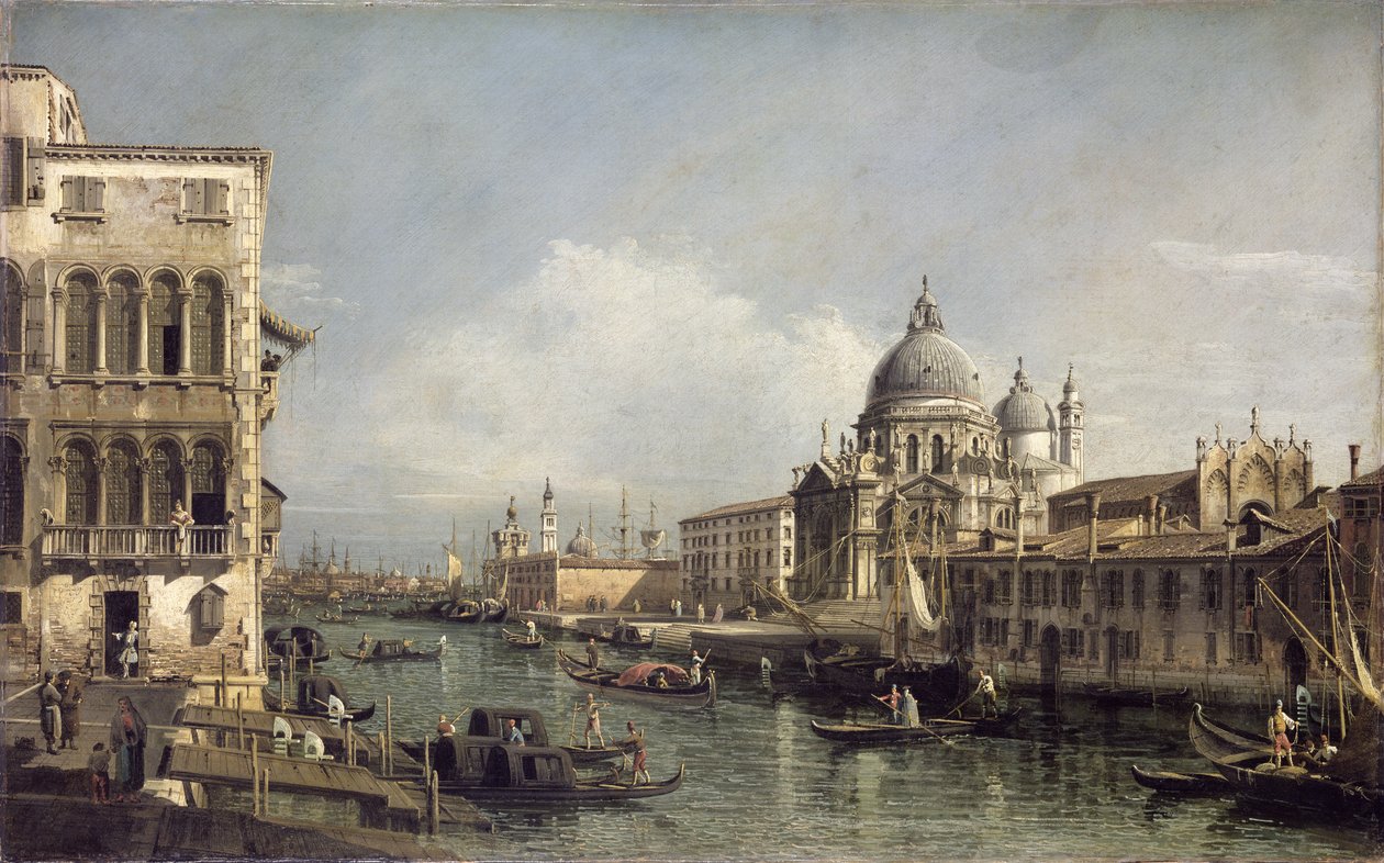 Sisäänkäynti Venetsian Grand Canalille tekijältä Bernardo Bellotto