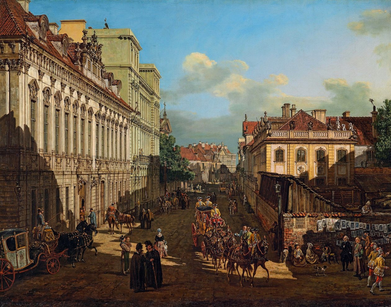 Miodowa -katu Varsovassa tekijältä Bernardo Bellotto