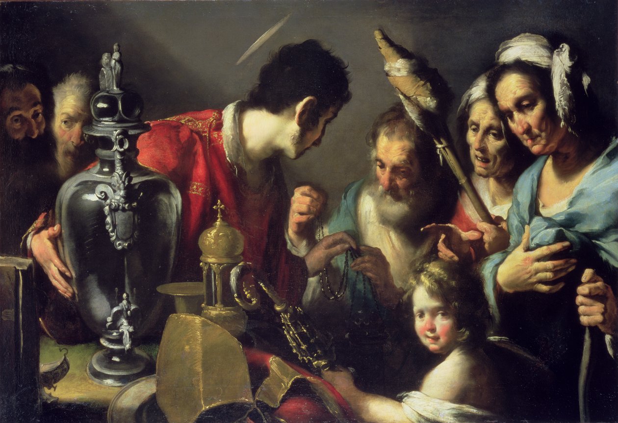 Pyhän Laurentiuksen hyväntekeväisyys tekijältä Bernardo Strozzi