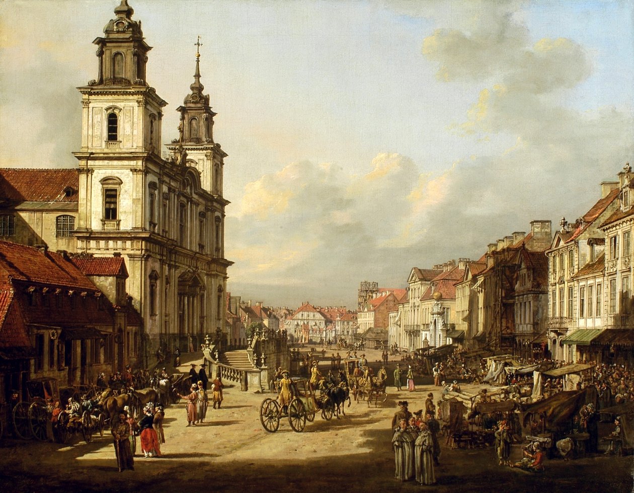 Pyhän ristin kirkko Varsovassa. tekijältä Bernardo Bellotto