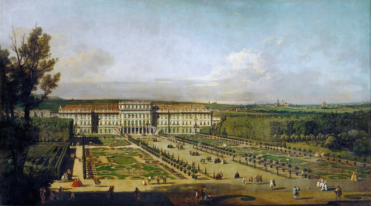 Schönbrunnin keisarillinen palatsi, puutarhajulkisivu. tekijältä Bernardo Bellotto