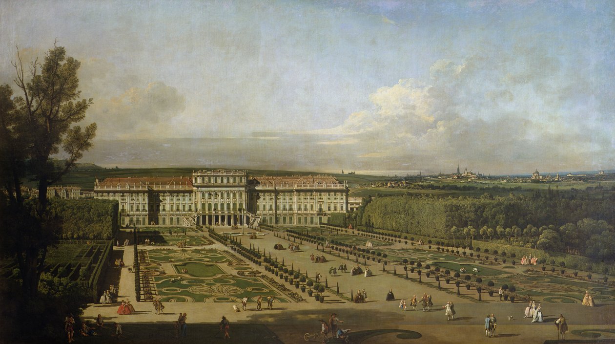 Schonbrunnin palatsi ja puutarhat, 1759-61 tekijältä Bernardo Bellotto