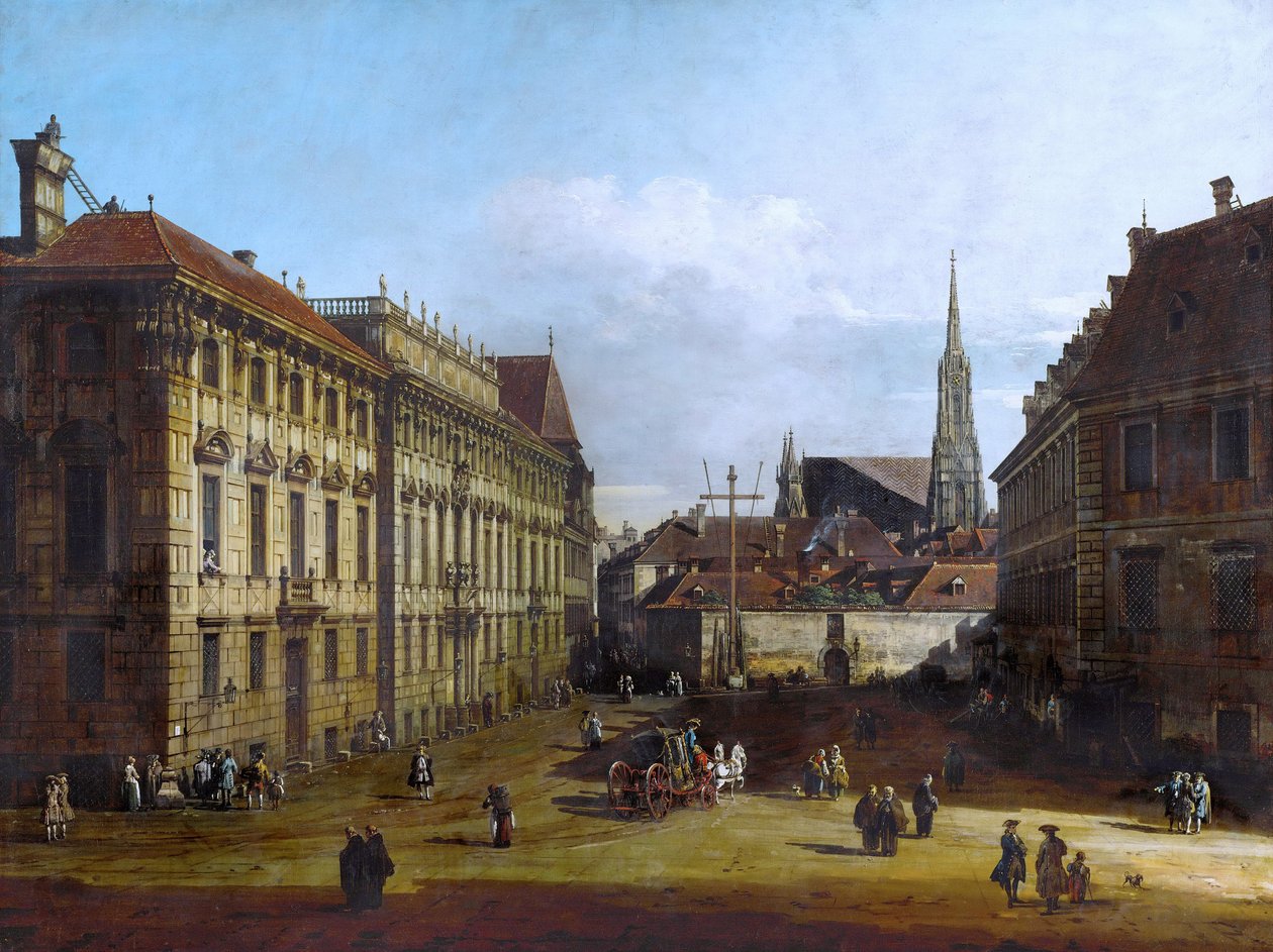 Wien, Lobkowitzplatz, vuosina 1758-1761 tekijältä Bernardo Bellotto