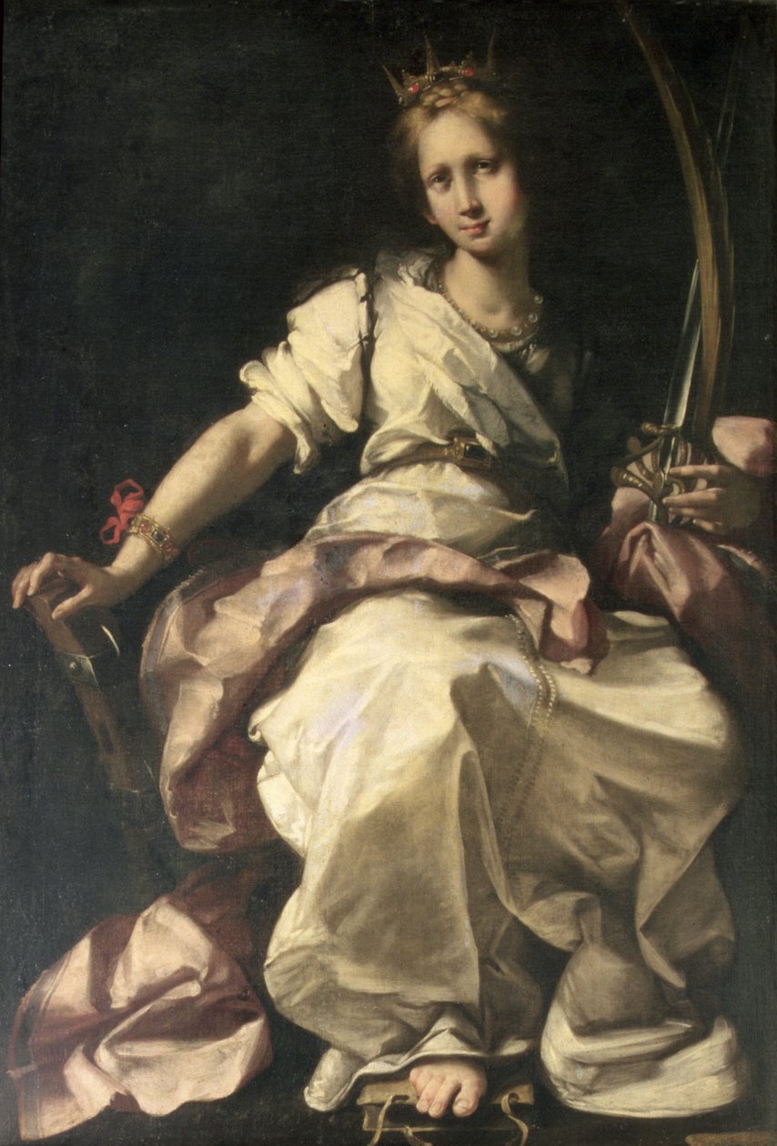 Pyhä Katariina Aleksandrialainen tekijältä Bernardo Strozzi