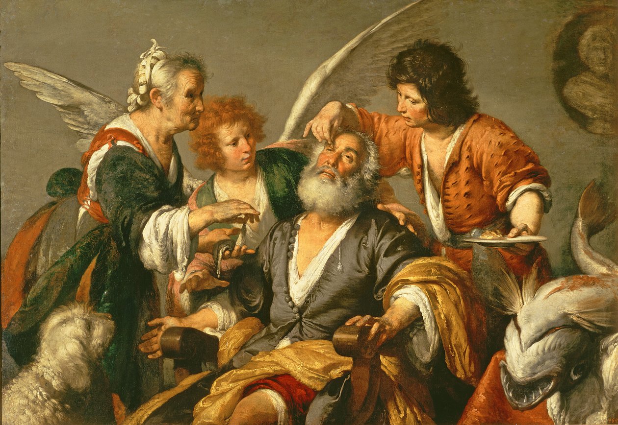 Tobitin paraneminen, 1630-luvun alku tekijältä Bernardo Strozzi