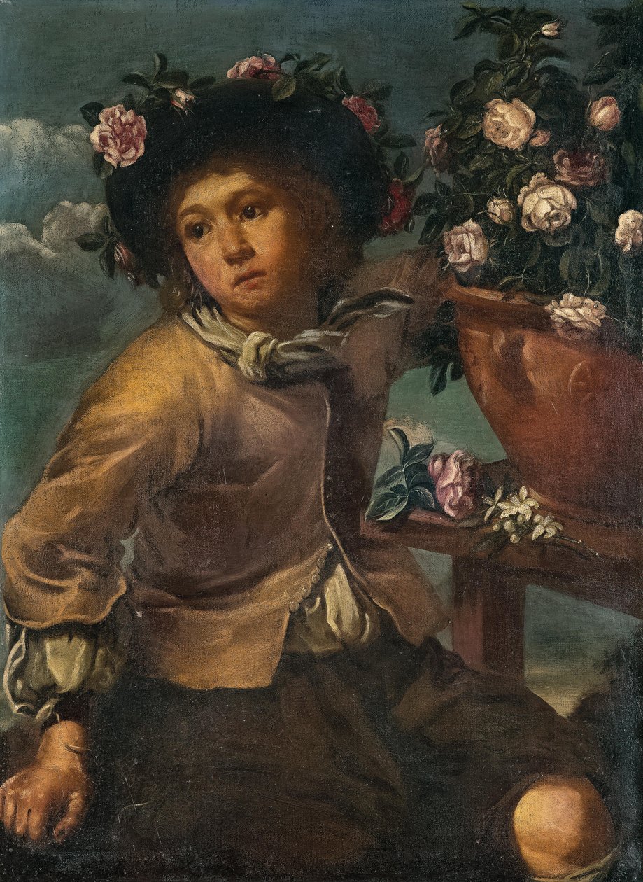 Junge mit Rosen in einer Maljakko tekijältä Bernhard Keil
