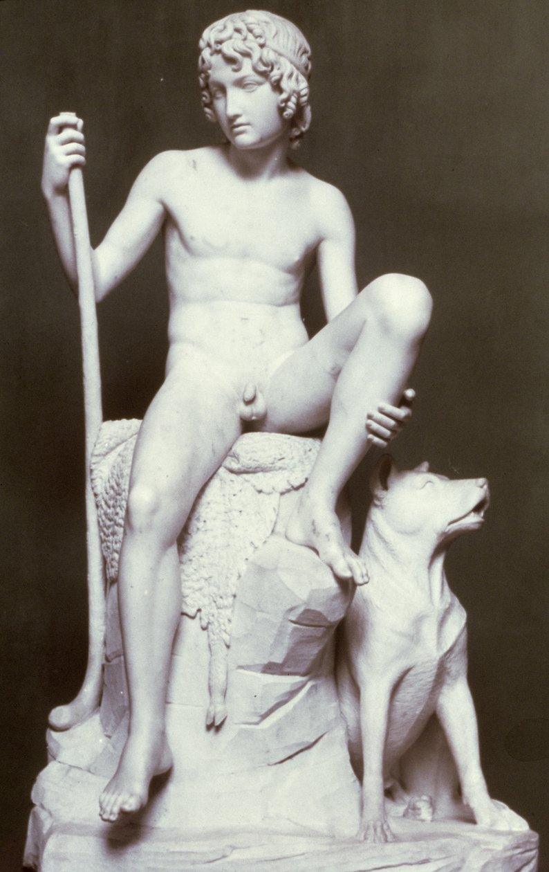 Paimenpoika, 1817 (marmori) tekijältä Bertel Thorvaldsen