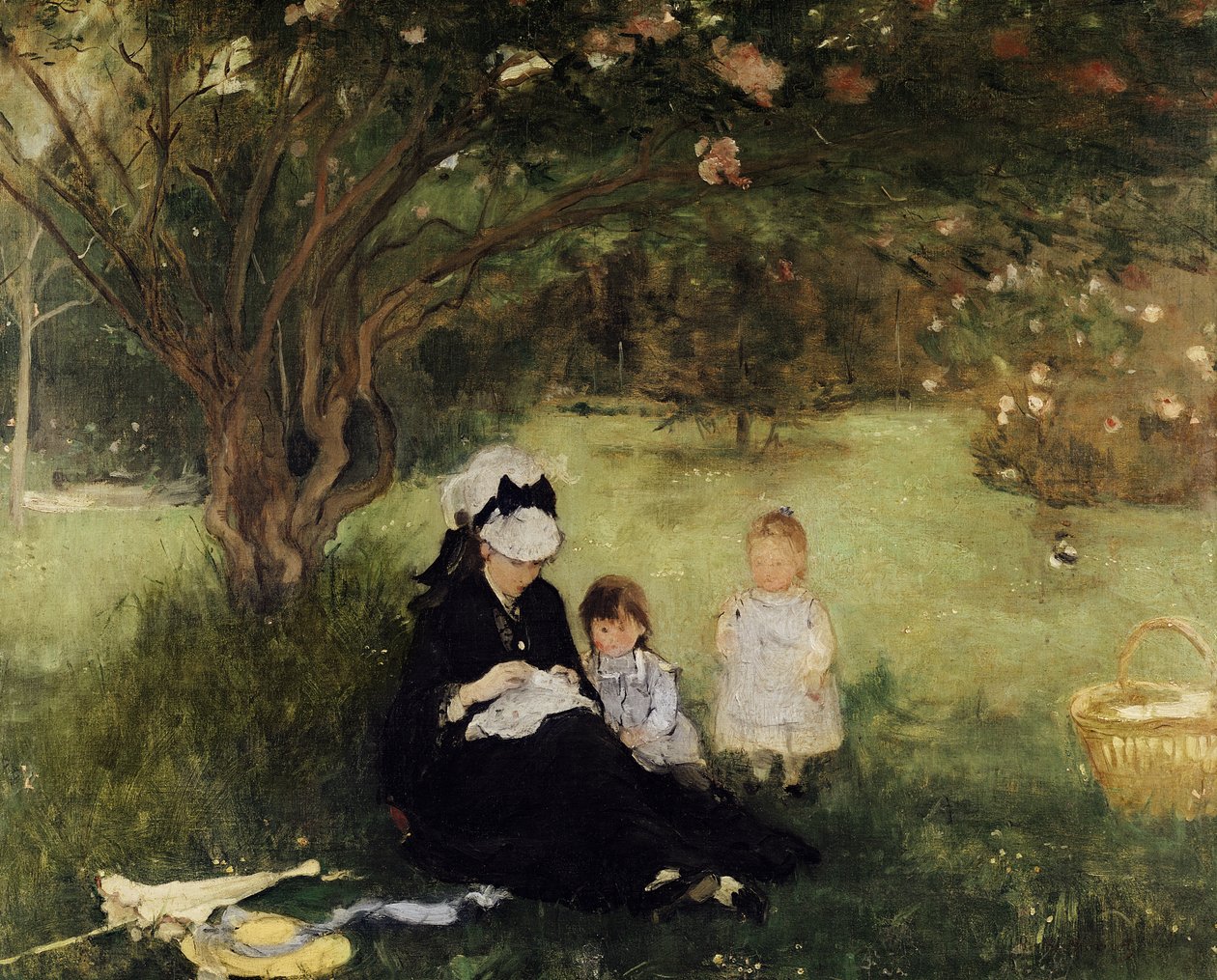 Syreenin alla Maurecourtissa, 1874 tekijältä Berthe Morisot