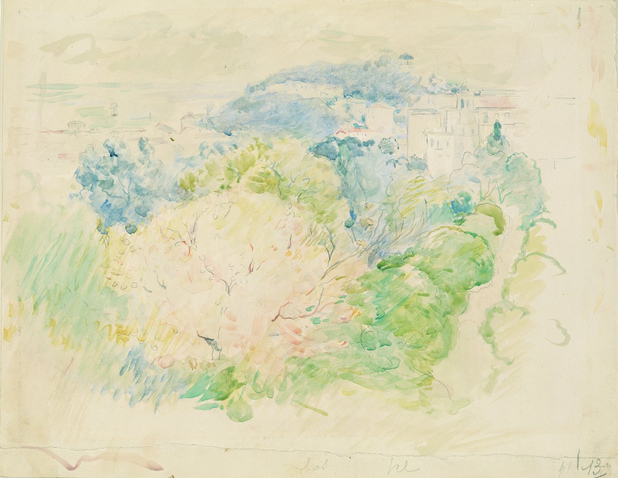 Vuori ja linna, 1888 tekijältä Berthe Morisot
