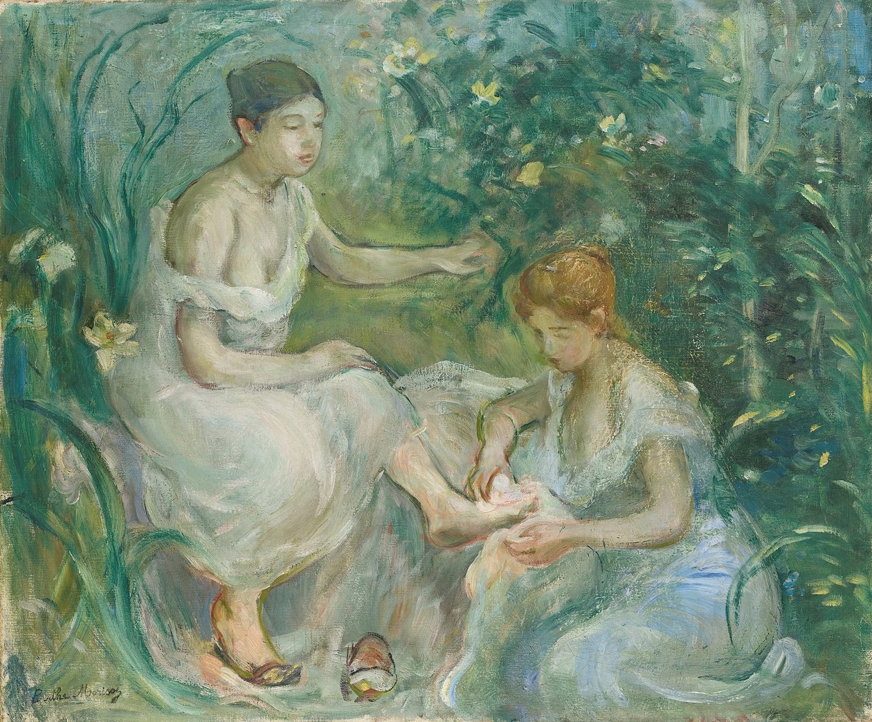 Kylpy; Bain, 1894 tekijältä Berthe Morisot