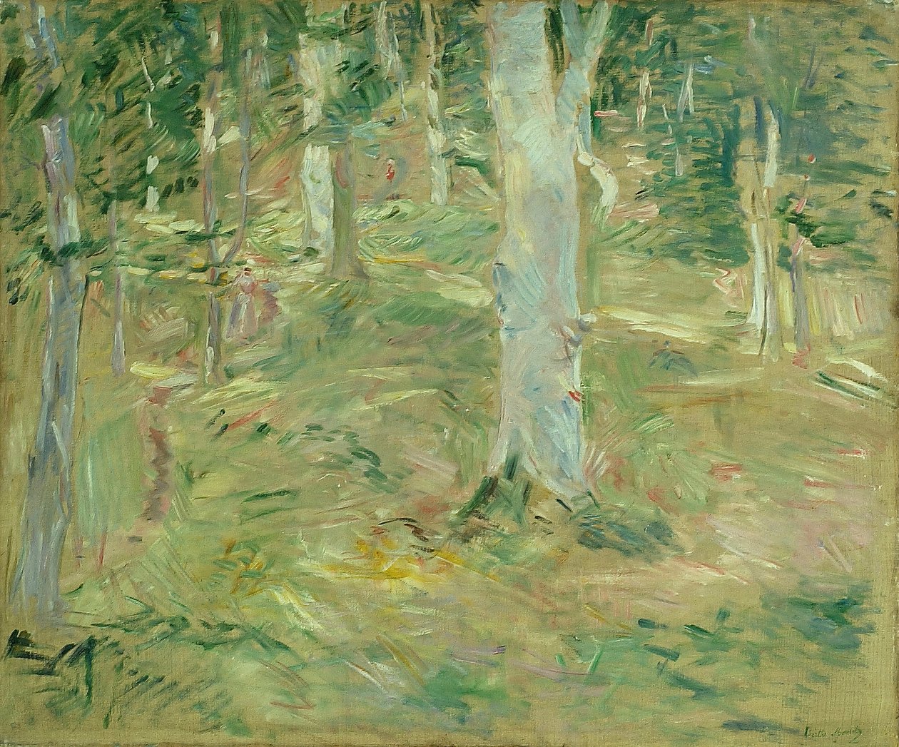 Compiègnen metsä, 1885. tekijältä Berthe Morisot