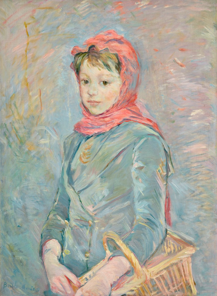 French: Fillette portant un panier tekijältä Berthe Morisot