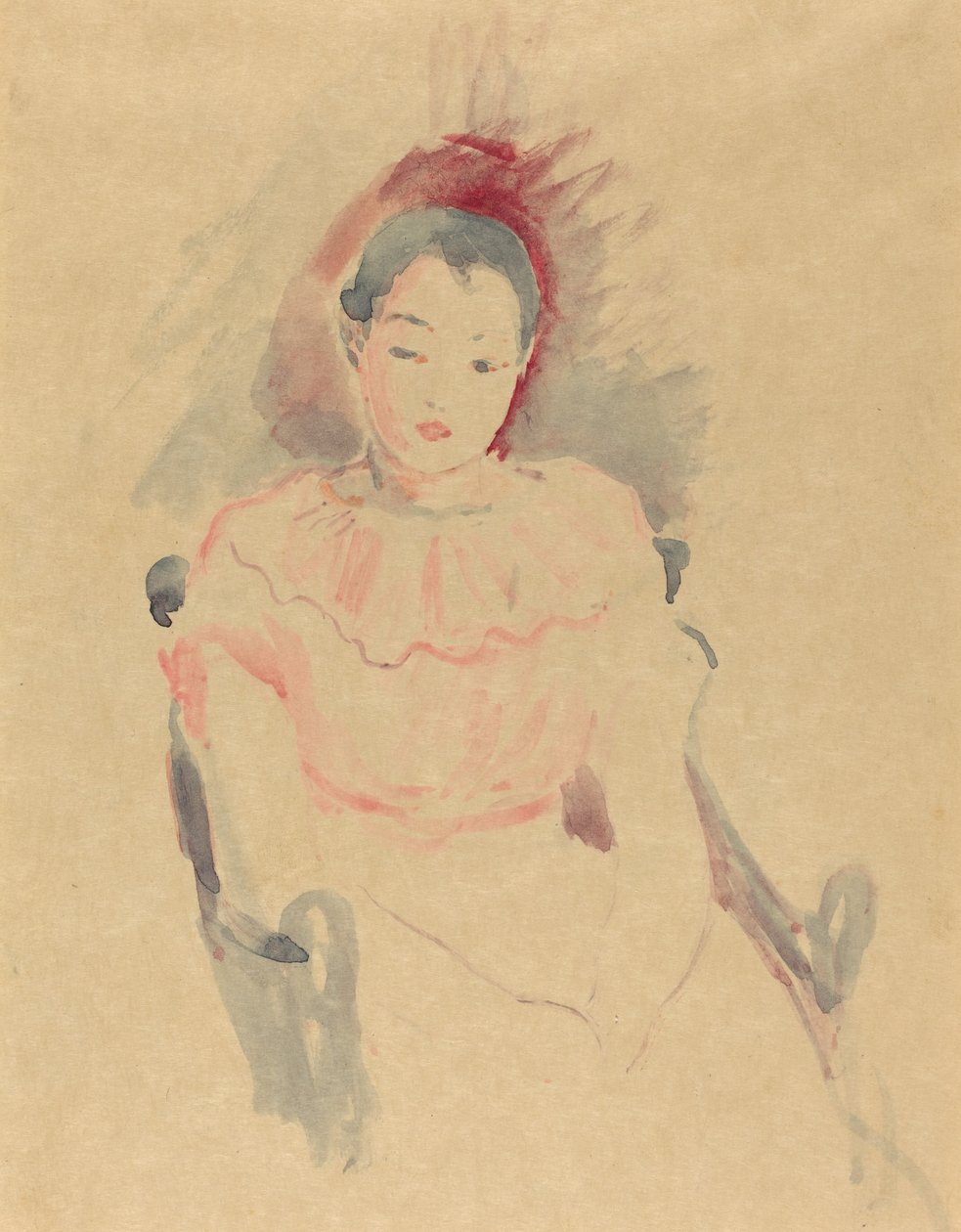 Tyttö istuu, 1894. tekijältä Berthe Morisot