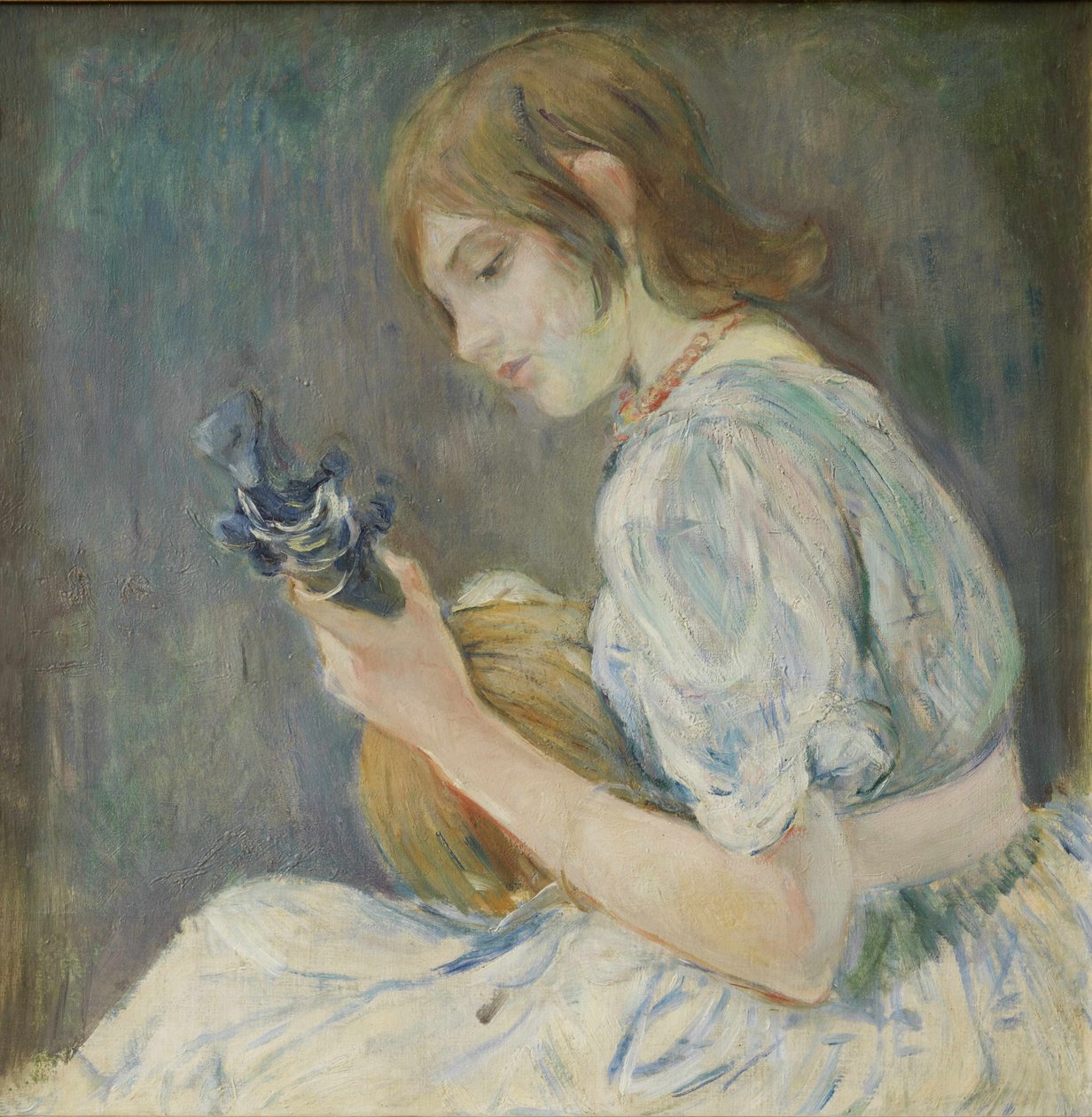 Tyttö mandoliinilla tekijältä Berthe Morisot