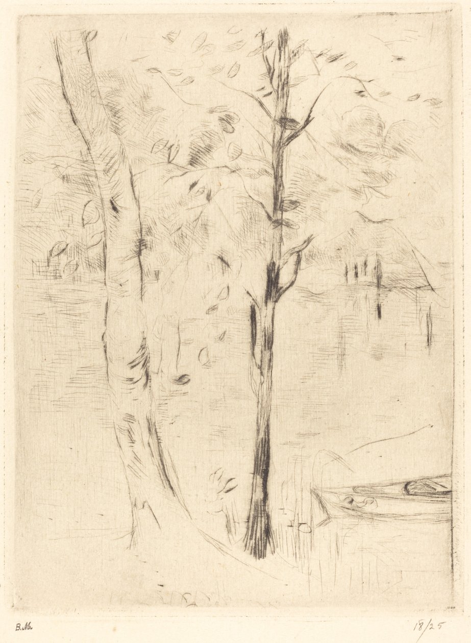 Järvi soutuveneellä tekijältä Berthe Morisot