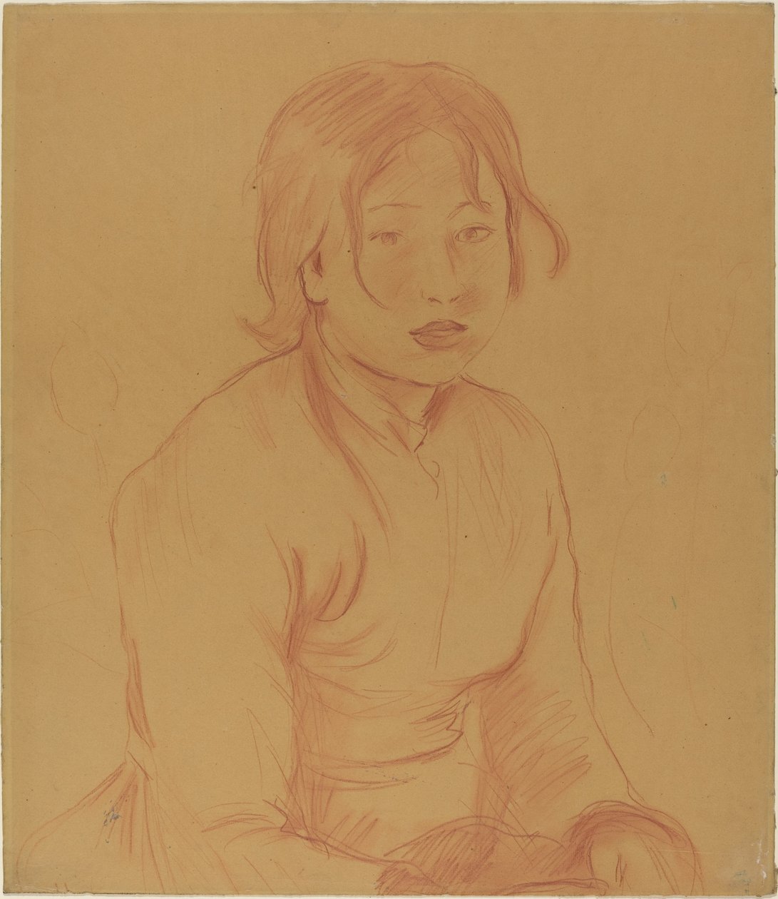 Talonpoikatyttö, 1890. tekijältä Berthe Morisot