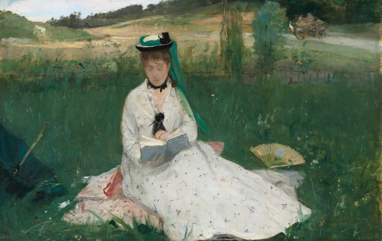 Lukeminen, 1873 tekijältä Berthe Morisot