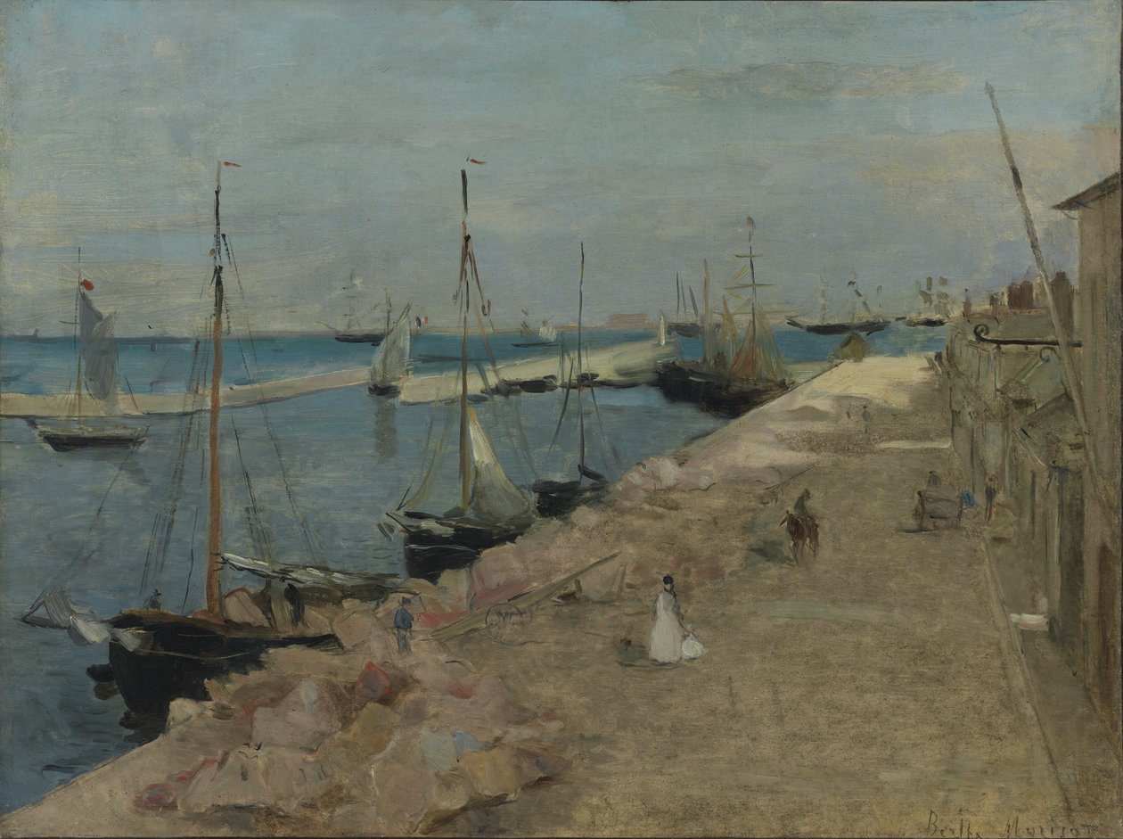 Cherbourgin satama, 1871 tekijältä Berthe Morisot