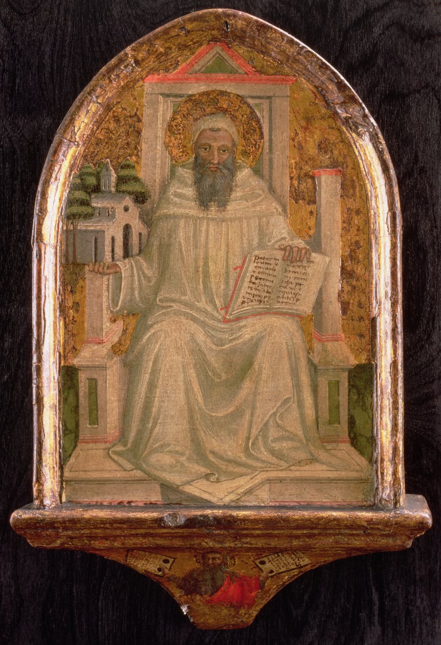 Pyhä Romuald (k.1027) (tempera paneelille) tekijältä Bicci di Lorenzo