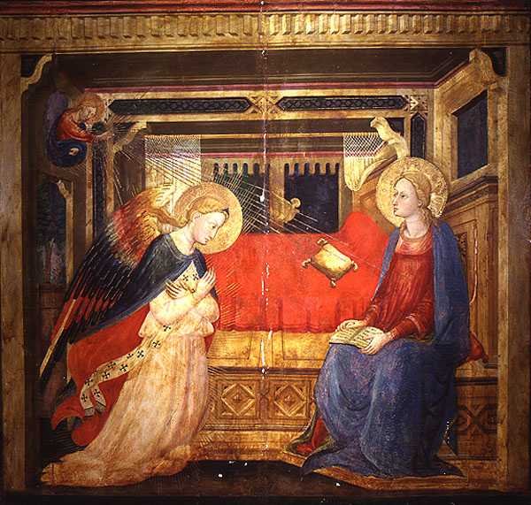 Anunciation (tempera paneelissa) tekijältä Bicci di Lorenzo