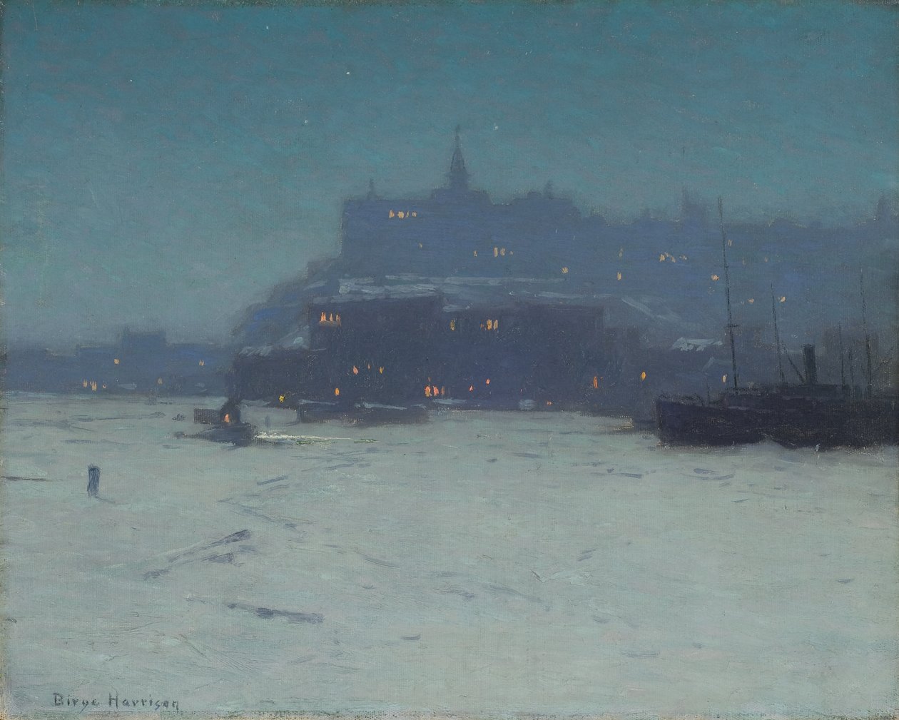 Quebec satamasta, noin 1910 tekijältä Lowell Birge Harrison