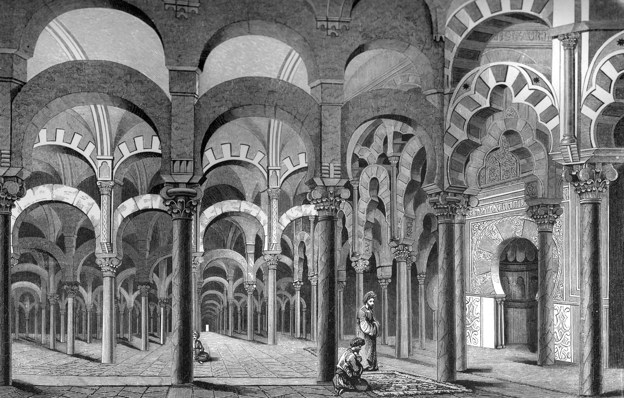 Mezquita, Cordoba, Espanja, 1849. tekijältä Bisson and Cottard