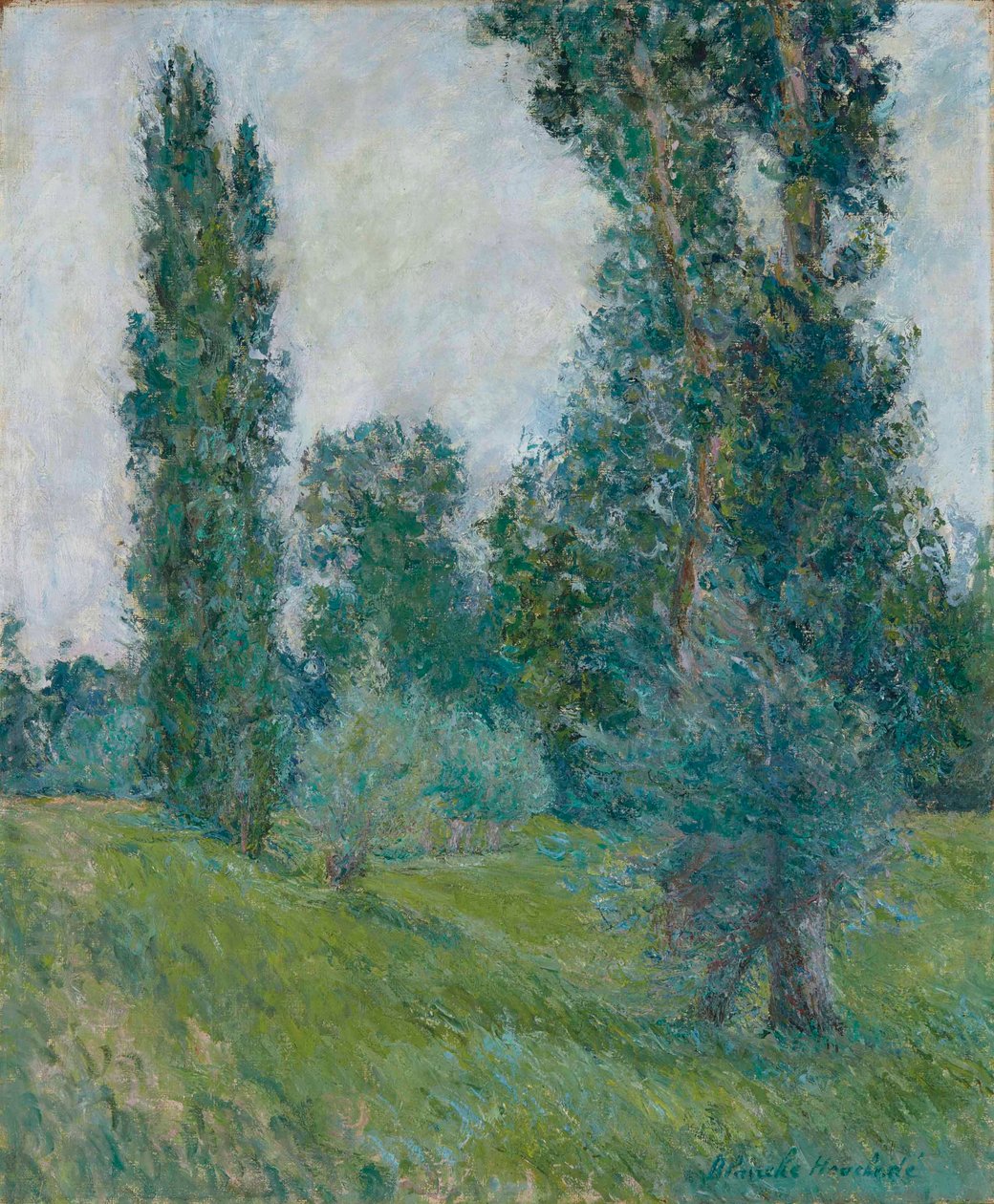 Paysage aux peupliers à Giverny tekijältä Blanche Hoschede Monet