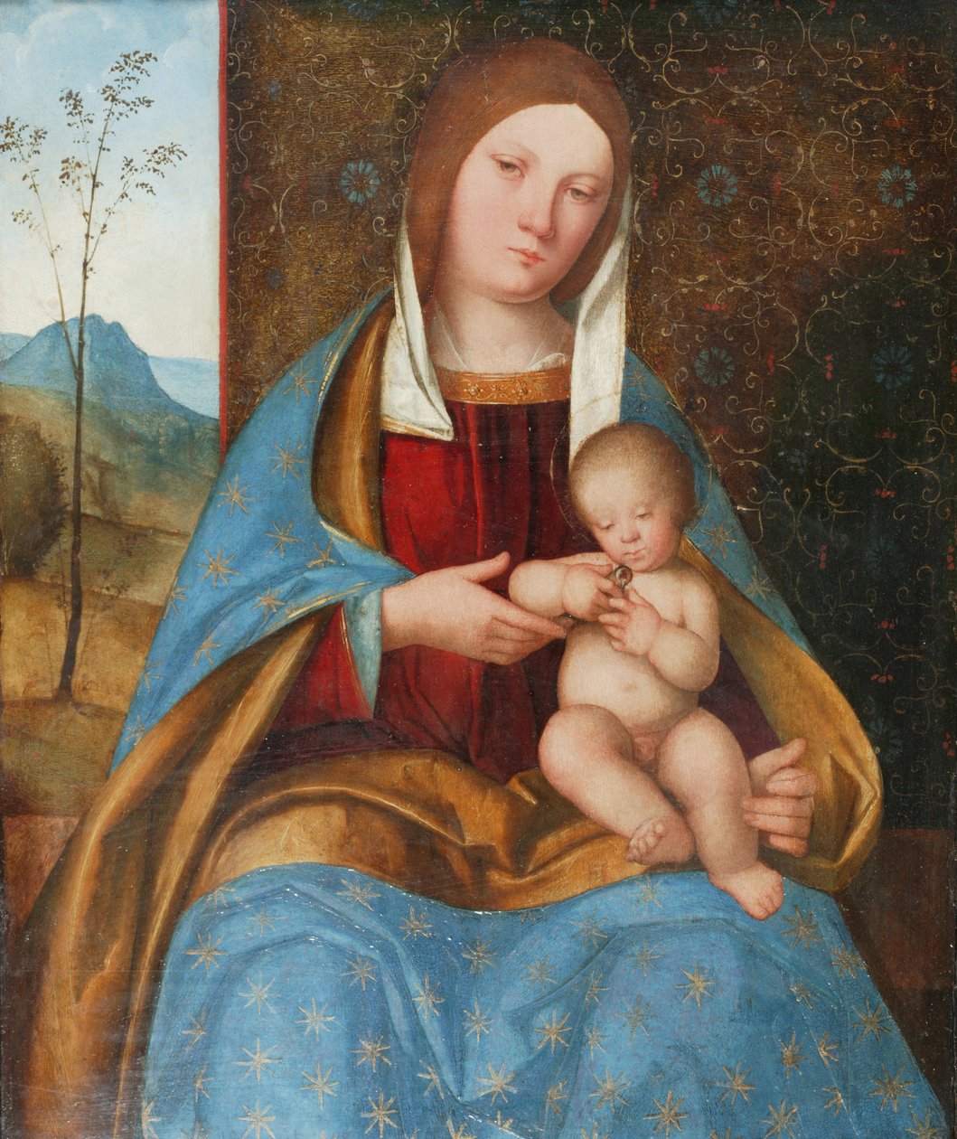 Madonna ja lapsi (öljy paneelissa) tekijältä Boccaccio Boccaccino