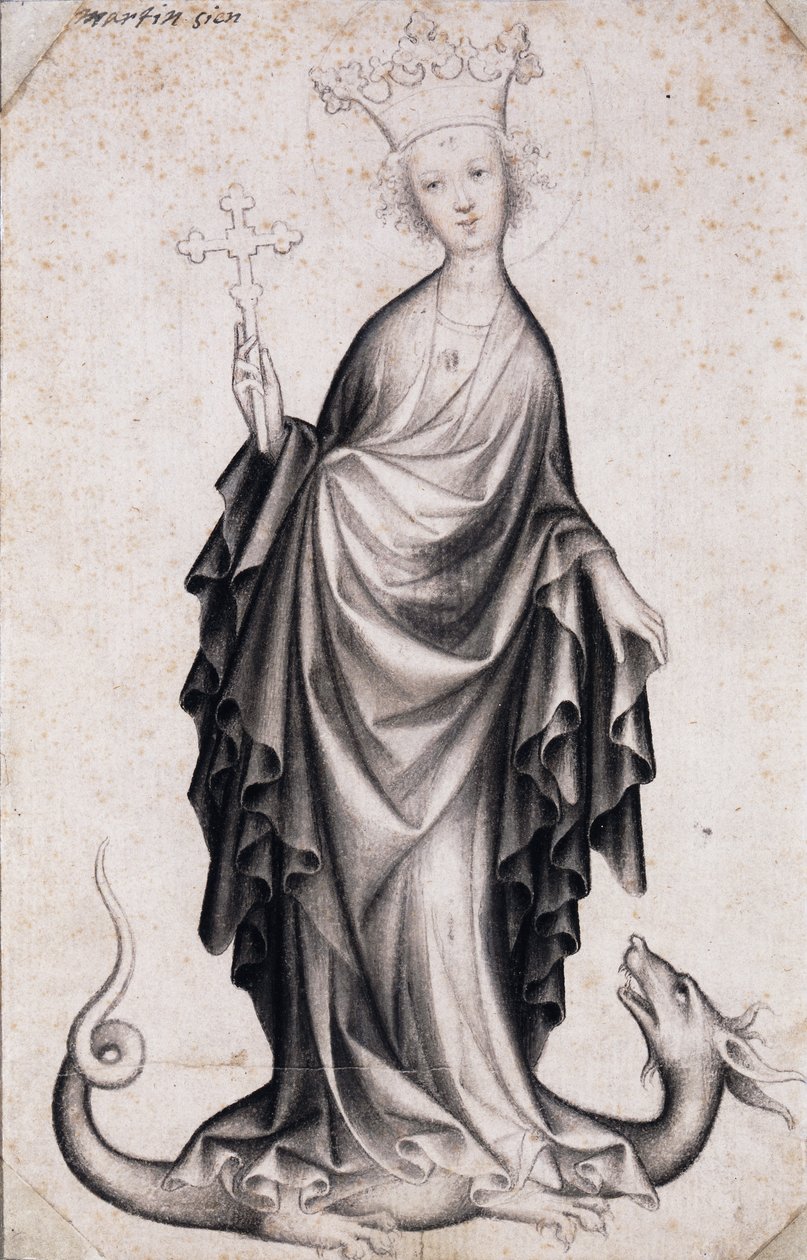 Pyhä Margareta, noin 1410 tekijältä Bohemian Master