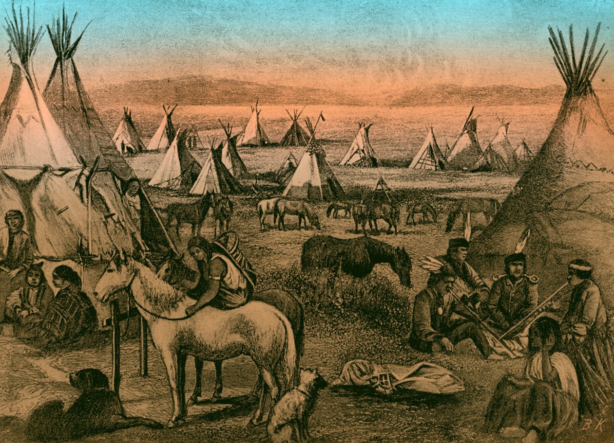 Navajo-intiaanien leirintäalue tekijältä Bohuslav Kroupa