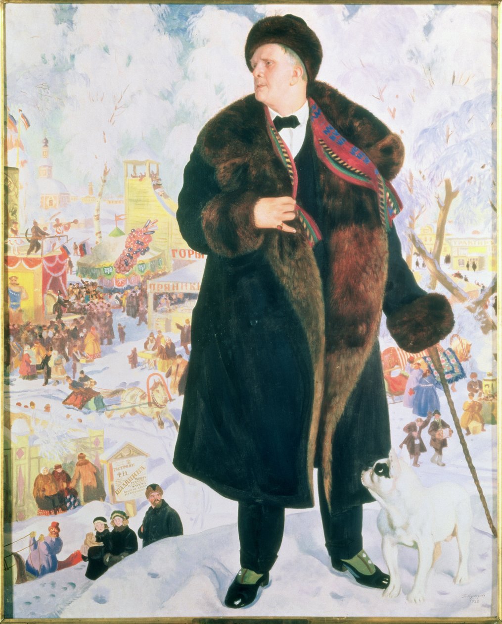 Muotokuva Feodor Shaljapinista, 1922 tekijältä Boris Mikhailovich Kustodiev