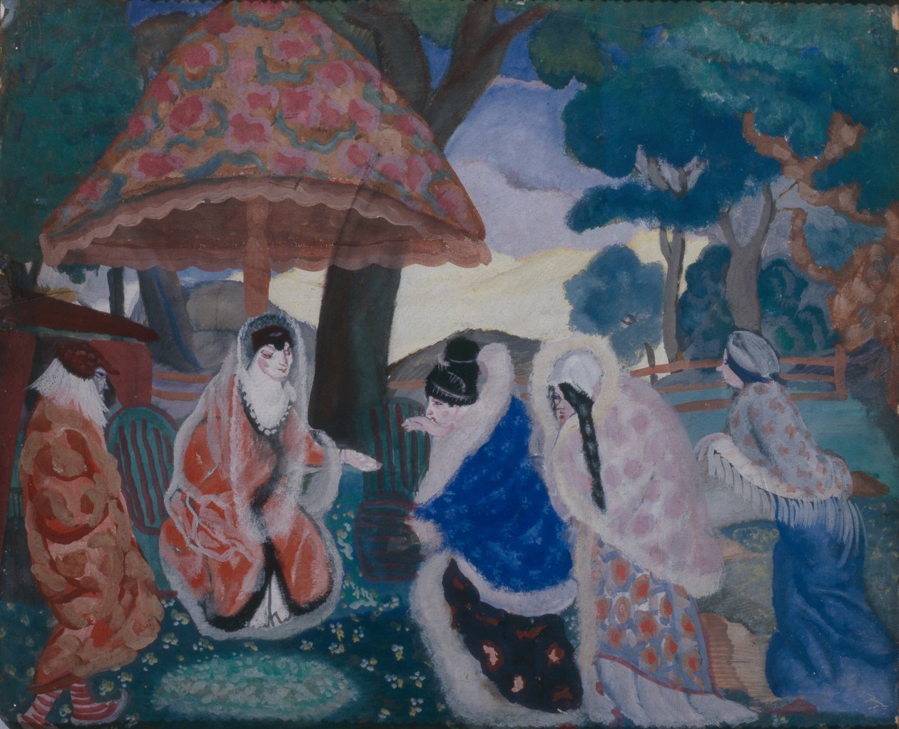 Tervehdys nuoriparille, 1913 tekijältä Boris Dmitrievich Grigoriev