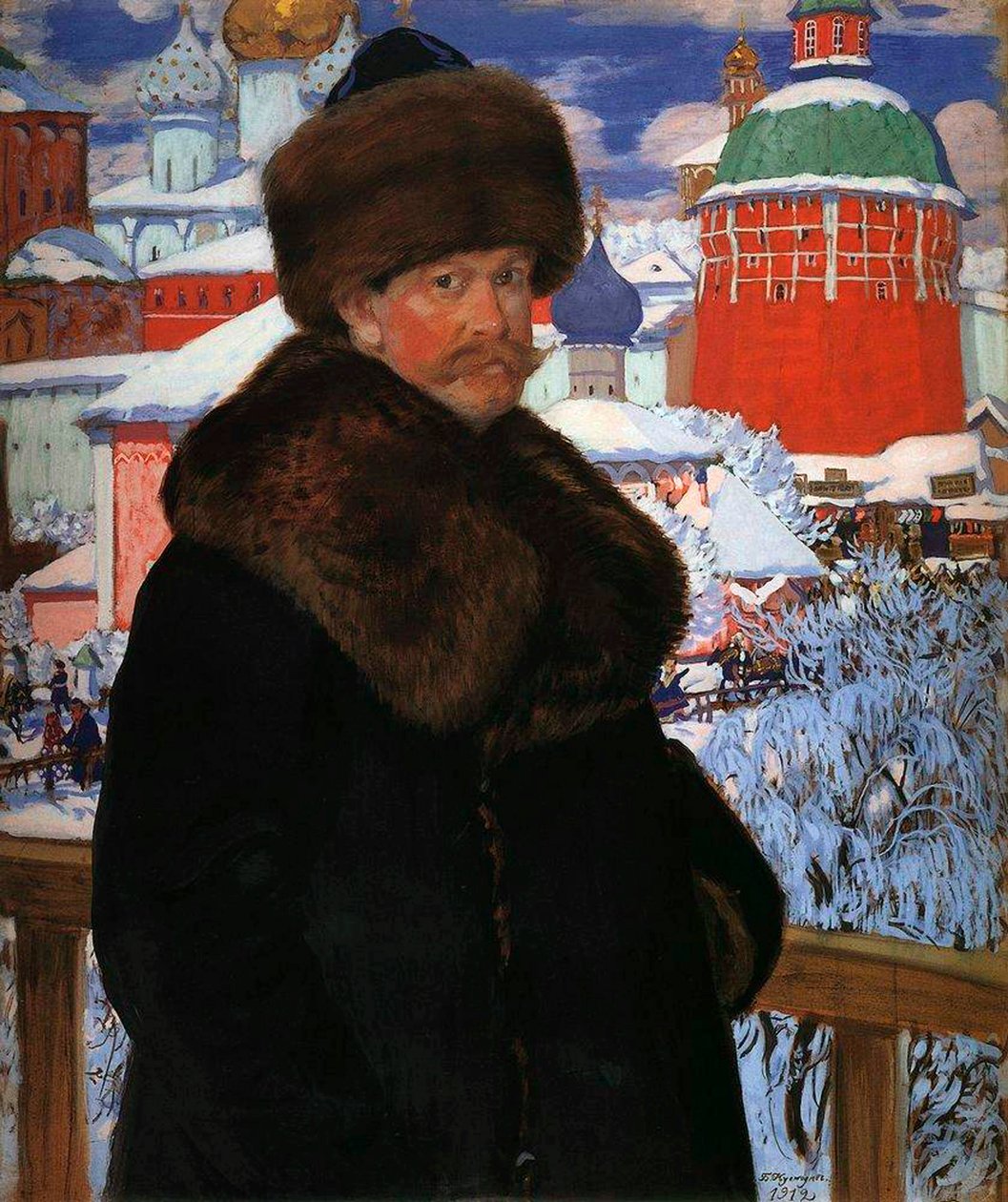 Omakuva, 1912. tekijältä Boris Mikhailovich Kustodiev